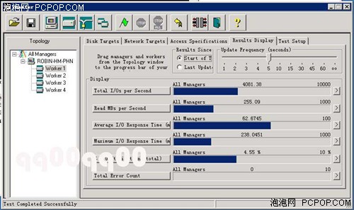 370MB/s连续读取 8块500G做RAID5测试